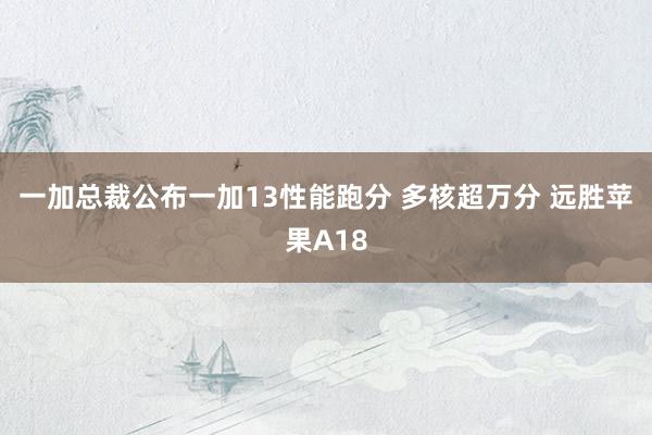 一加总裁公布一加13性能跑分 多核超万分 远胜苹果A18