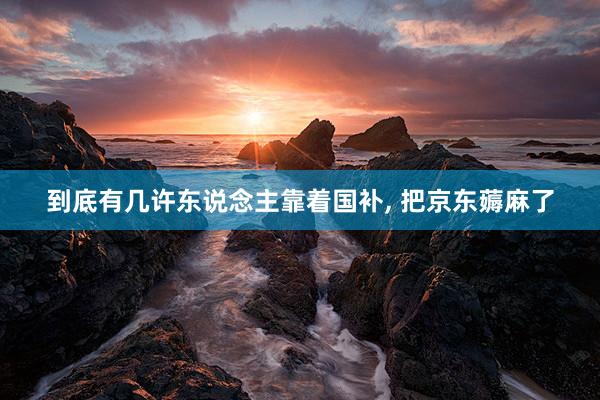 到底有几许东说念主靠着国补, 把京东薅麻了